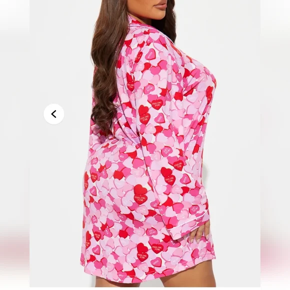 Love Is Sweet PJ Sleep Shirt - Pink/combo - Picture 3 of 6